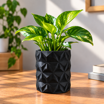 Geometric Mini Flower Pot | Modern Decorative Planter for Small Plants & Succulents