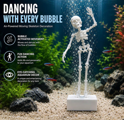 Dancing Skeleton Aquarium Decoration – Moving Underwater Ornament