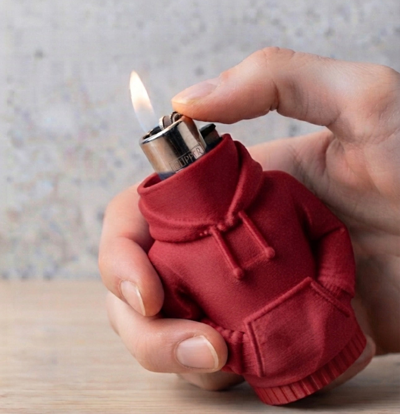 3D Printed Mini Hoodie Lighter Case – Premium Clipper Cover