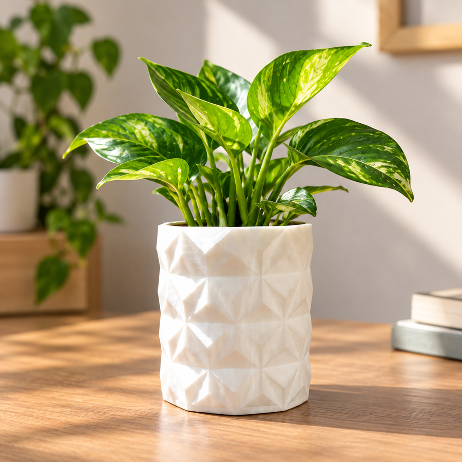 Geometric Mini Flower Pot | Modern Decorative Planter for Small Plants & Succulents