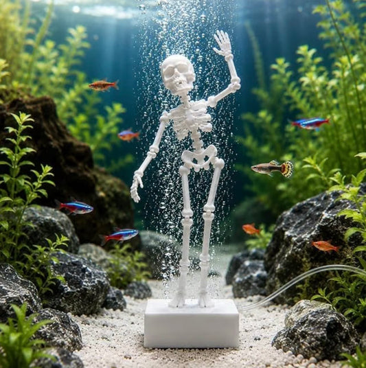 Dancing Skeleton Aquarium Decoration – Moving Underwater Ornament