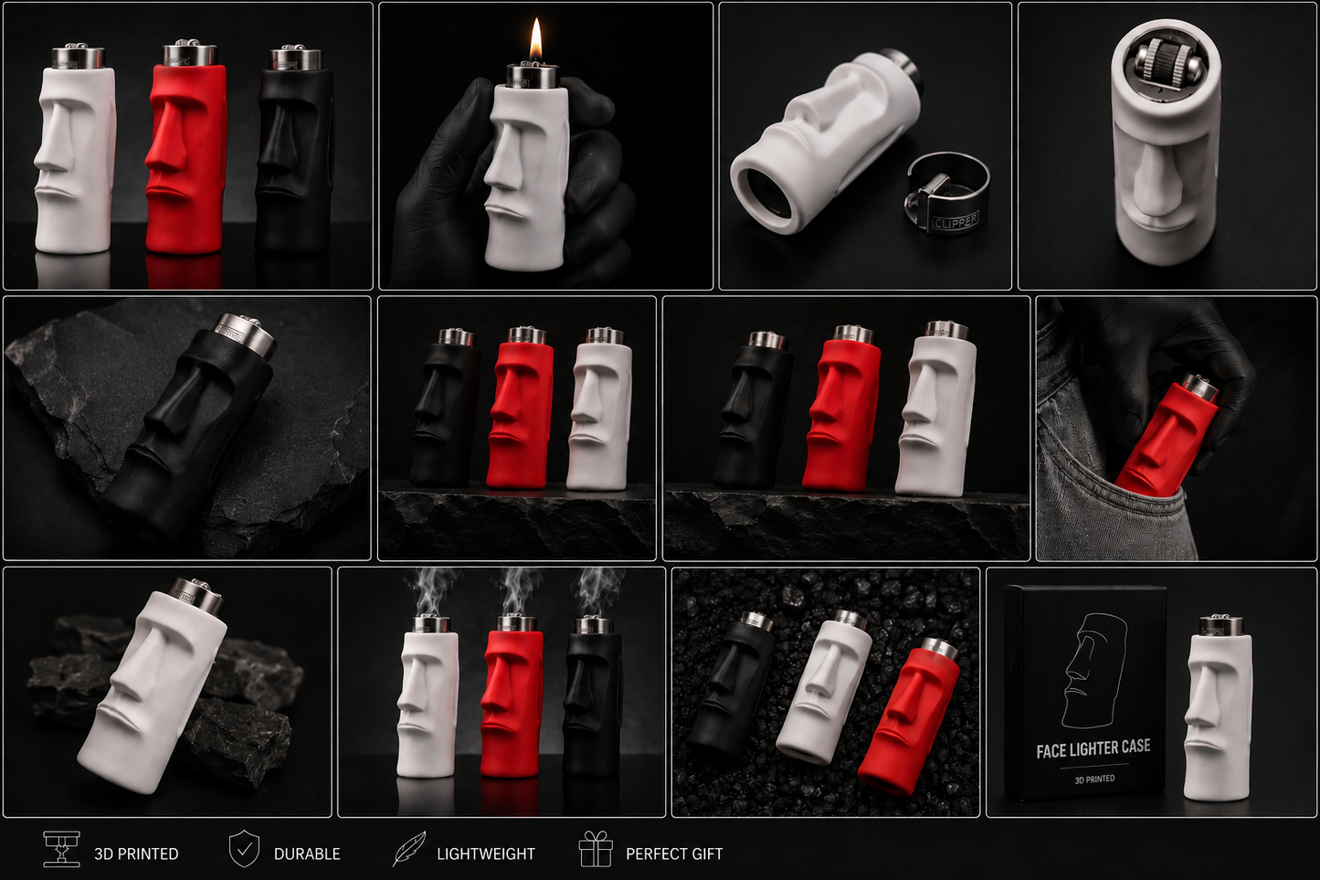 3D Printed Moi Moi Face Lighter Case – Premium Clipper Cover