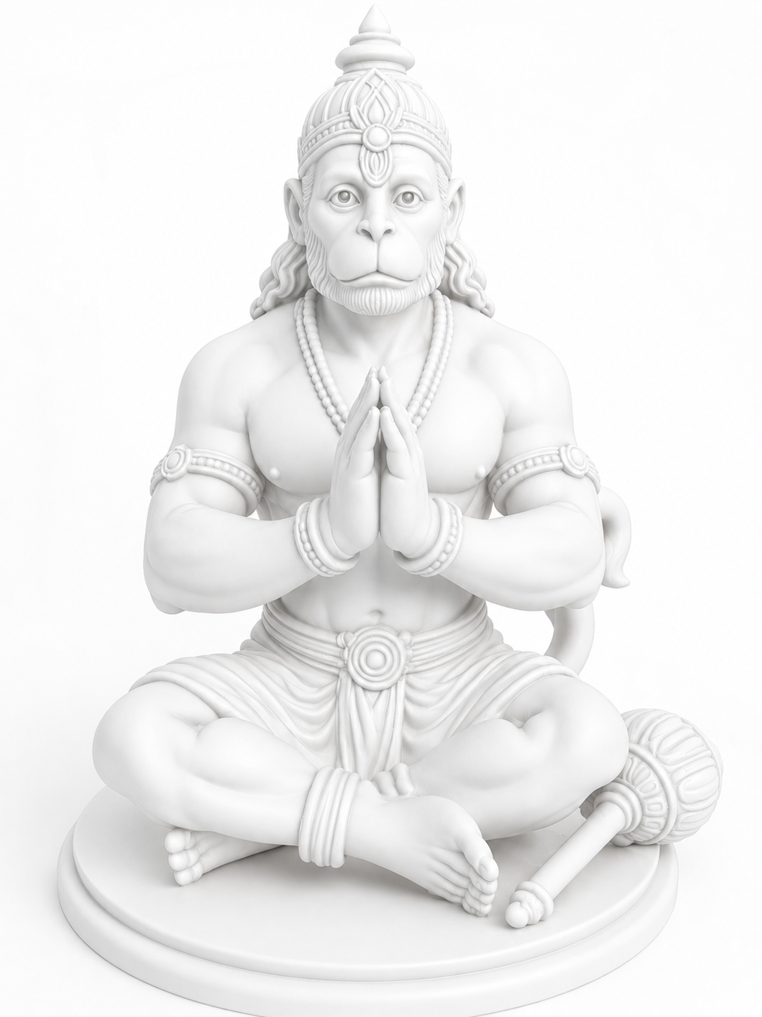 Hanuman Ji Murti - Premium 3D Printed Divine Home Mandir & Car Decor