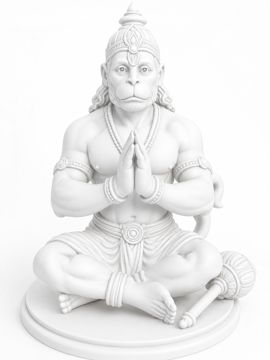 Hanuman Ji Murti - Premium 3D Printed Divine Home Mandir & Car Decor