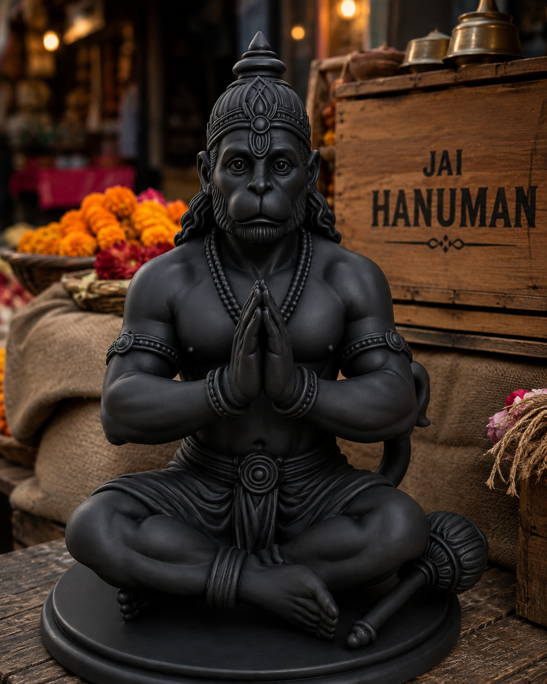 Hanuman Ji Murti - Premium 3D Printed Divine Home Mandir & Car Decor