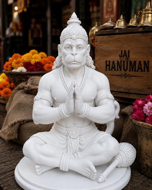 Hanuman Ji Murti - Premium 3D Printed Divine Home Mandir & Car Decor