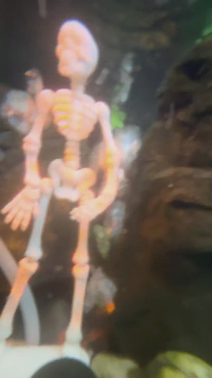 Dancing Skeleton Aquarium Decoration – Moving Underwater Ornament